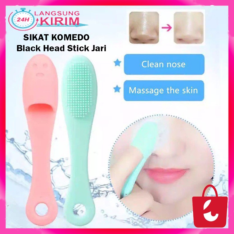 [BISA COD]  Sikat  Komedo Pembersi Komedo Black Head Stick Jari| Sikat Pembersih Komedo Silikon| Finger Brush Stick Removal