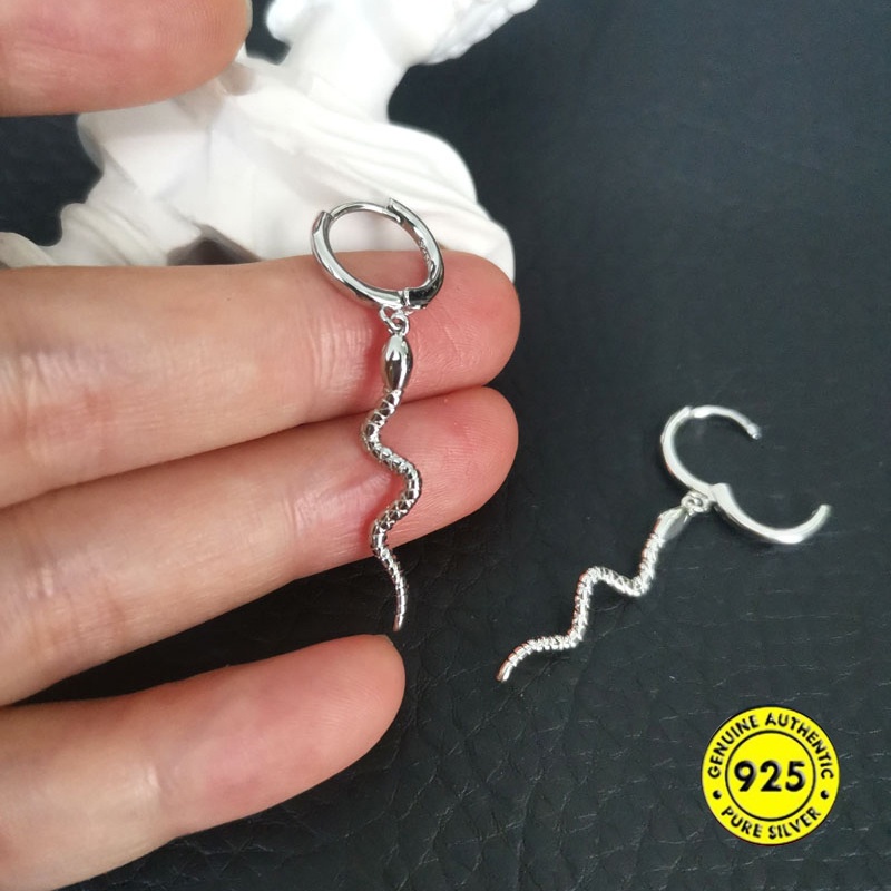 Anting Gantung Panjang Lapis Emas 18k Sterling Silver 925 Elegan Untuk Wanita