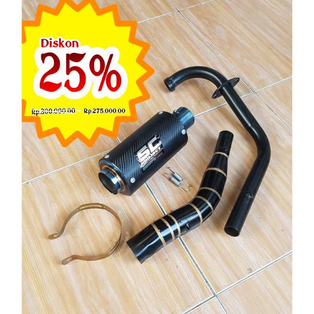 KNALPOT R 15 OLD-R 15 NEW SC PROJECT CARBON HITAM DOV TERBARU