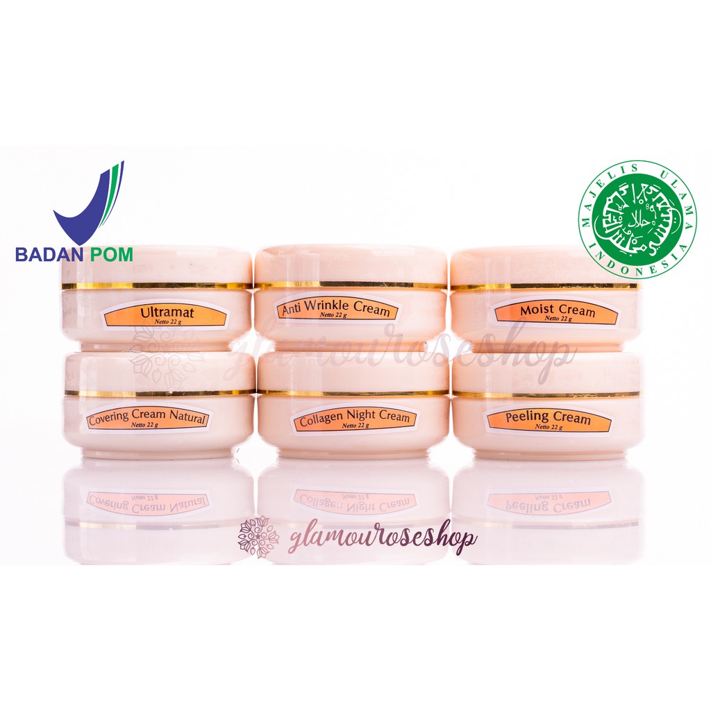 Viva All Cream : Anti Wrinkle, Collagen , Ultramat, Moist Cream, Peeling Cream  22gr BPOM HALAL