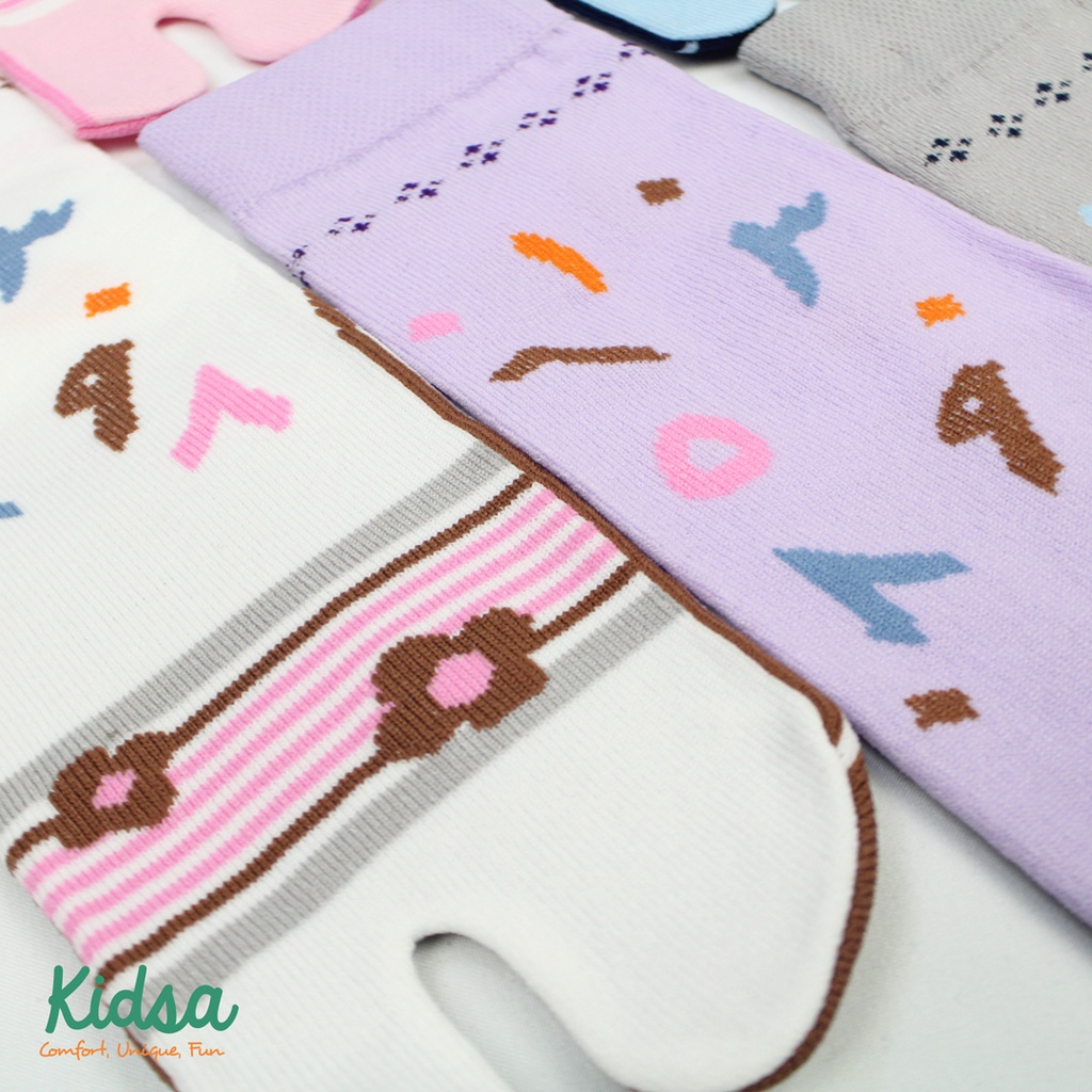 Kaos Kaki Jempol Anak Telapak Warna Kanik Kidsa Motif Aljabar by Kanik