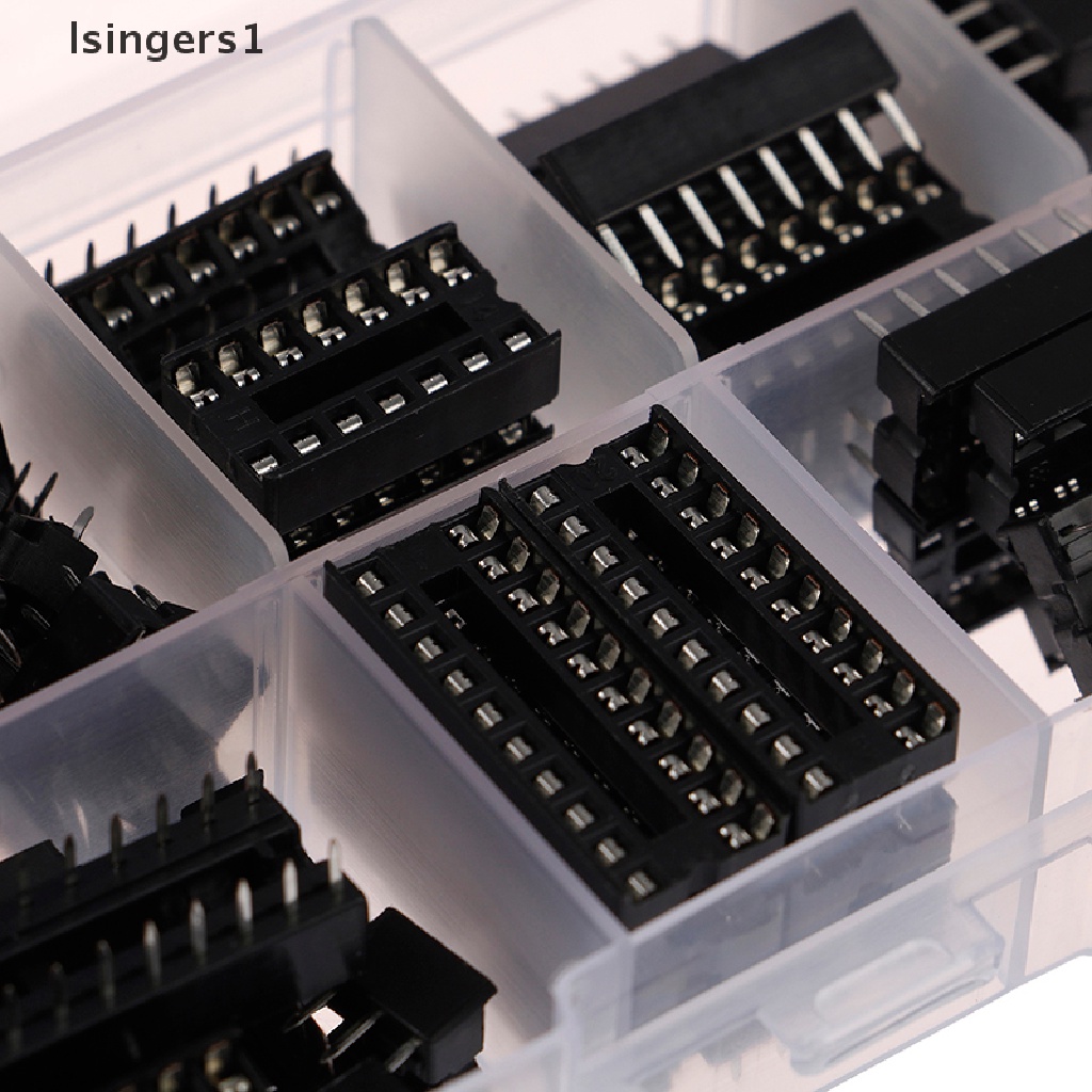 (lsingers1) 66pcs / Box Soket DIP IC Tipe Solder 6 / 8 / 14 / 16 / 18 / 20 / 24 / 28 Pin