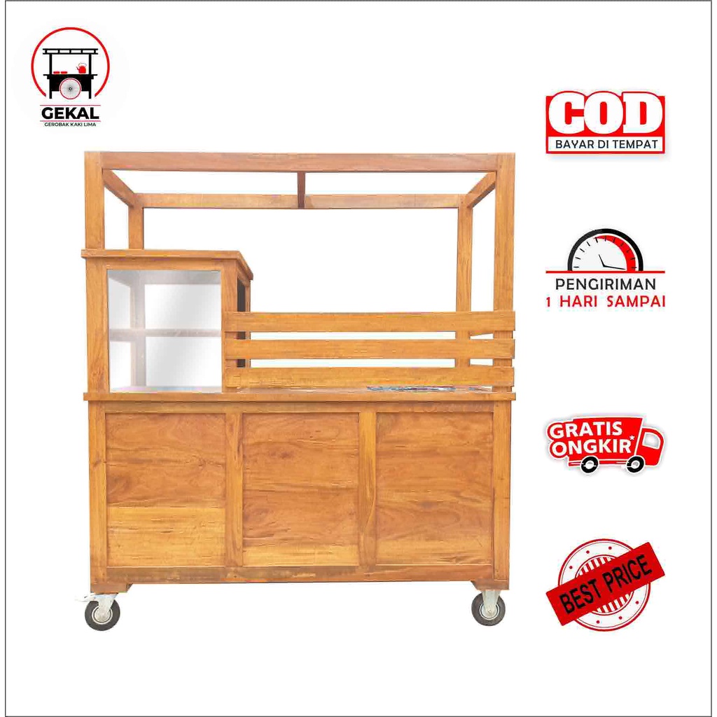BOOTH PORTABLE BOOTH PORTABLE KAYU GEROBAK JUALAN STAND JUALAN