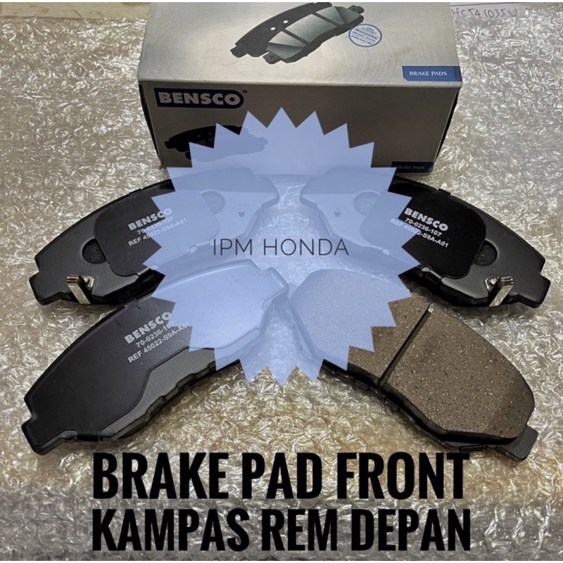 45022 S9A Brake Pad Kampas Rem Depan Honda CRV GEN 2 RD4 RD5 2002 2003 2004 2005 2006 Civic FC TURBO 2016 2017 2018 2019 2020 2021