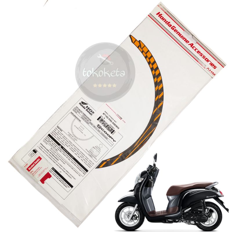Stiker Velg Pelek Scoopy Stiker Pelek Scoopy Ori Wheel Sticker Honda Scoopy