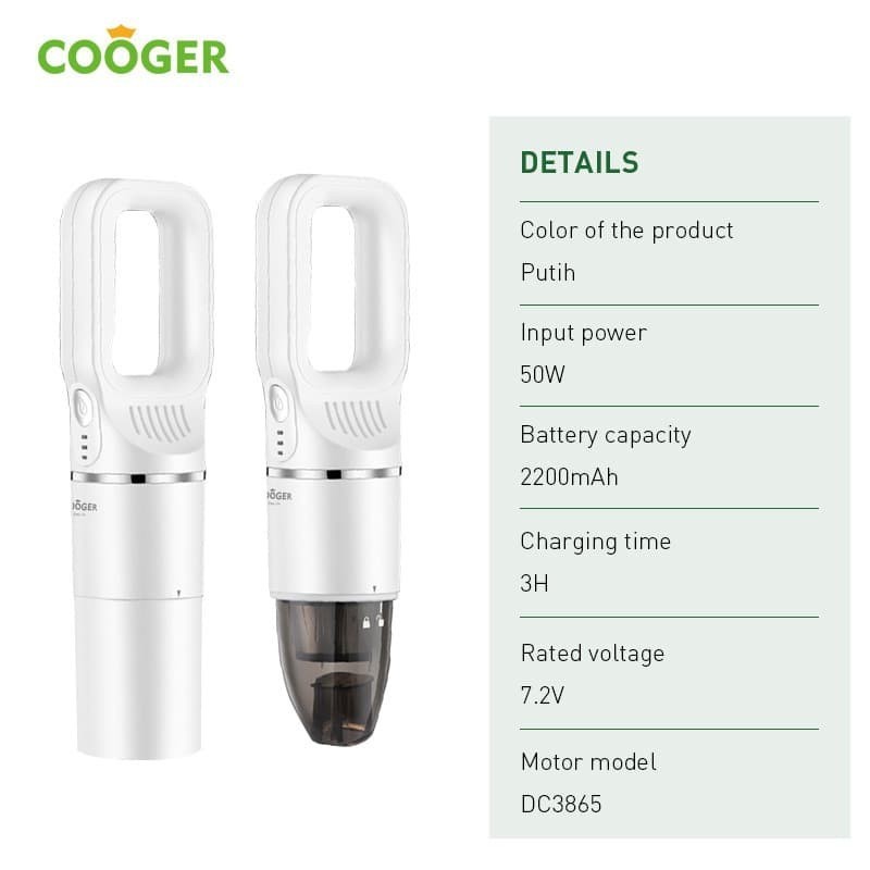 COOGER Multifunctional Wireless Vacuum Cleaner (Penyedot debu tanpa kabel)