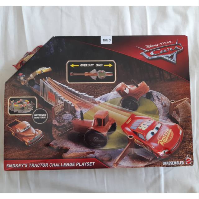 disney cars smokey's tractor challenge playset