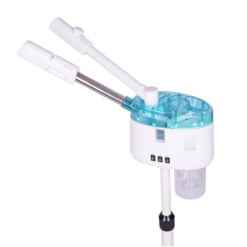 Hot Cold steamer uap wajah dua belalai uap waja uap facial panas dingin