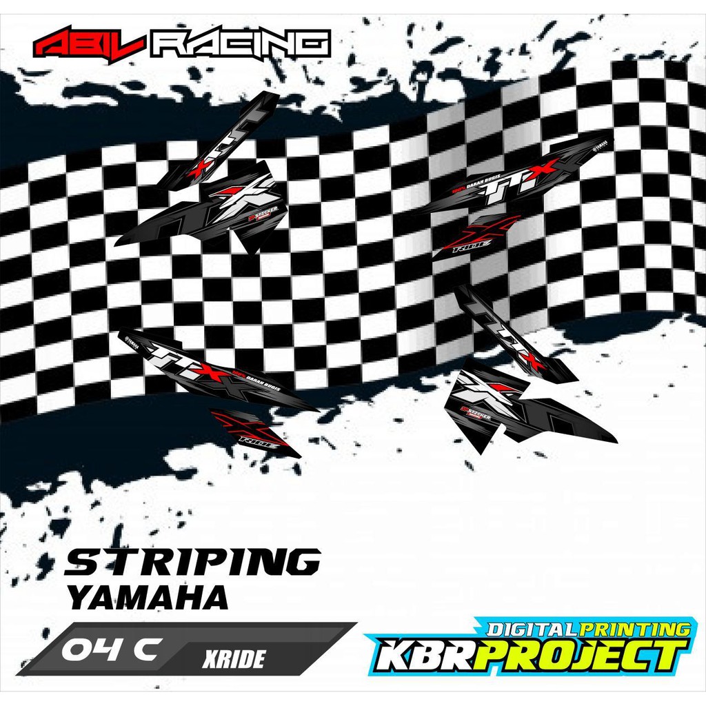 Striping - stiker motor -striping variasi  xride