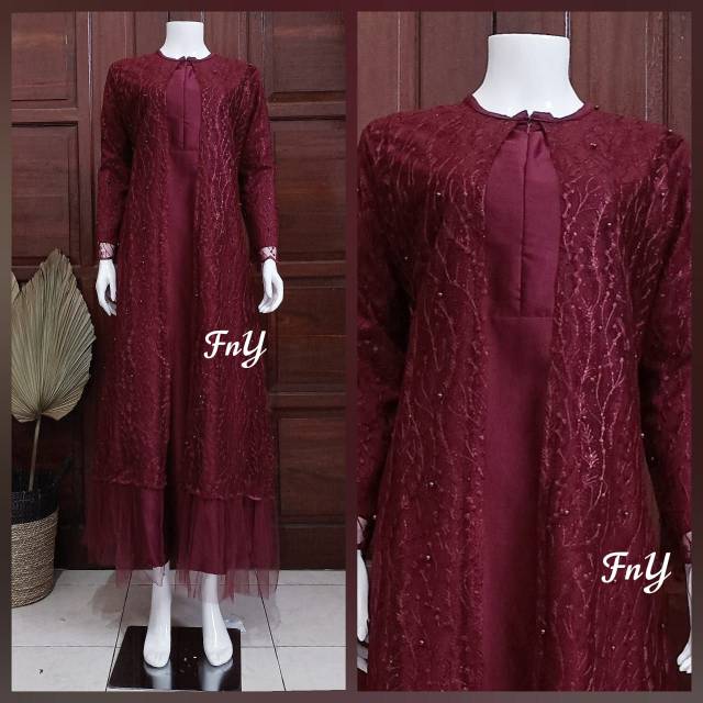 Dress Aqila , gamis borkat , gamis muslim , dress muslim