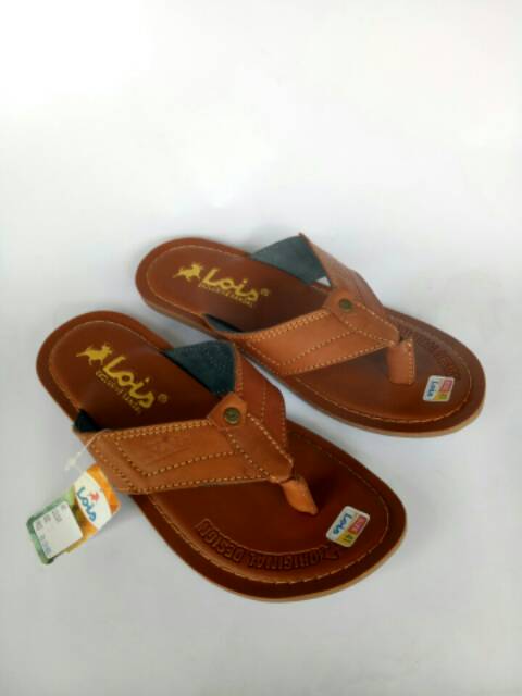 Promo 2pcs sandal kulit asli pria sendal kulit sapi asli murah flat selop slop japit baru keren