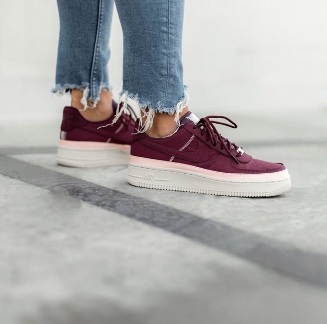 maroon af1 suede