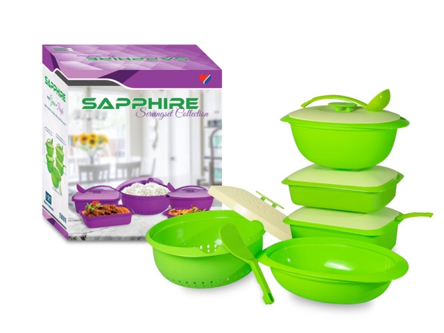 sapphire tempat penyimpan makanan set / food storage set / tempat set makanan/ wadah set makanan