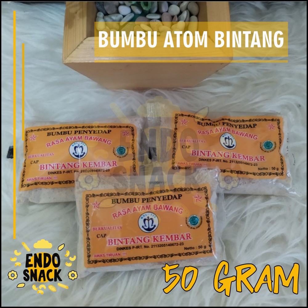 ATOOM BINTANG 50 gr MDL-525 Atom kecil Bumbu Penyedap Rasa Ayam Bawang Baso Aci