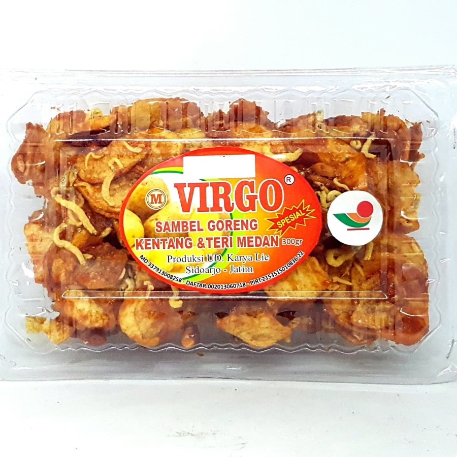 

VIRGO SAMBAL GORENG KENTANG & TERI MEDAN 300gr | SAMBEL KERING ASLI MUSTAFA MUSTOFA KRIPIK KERIPIK