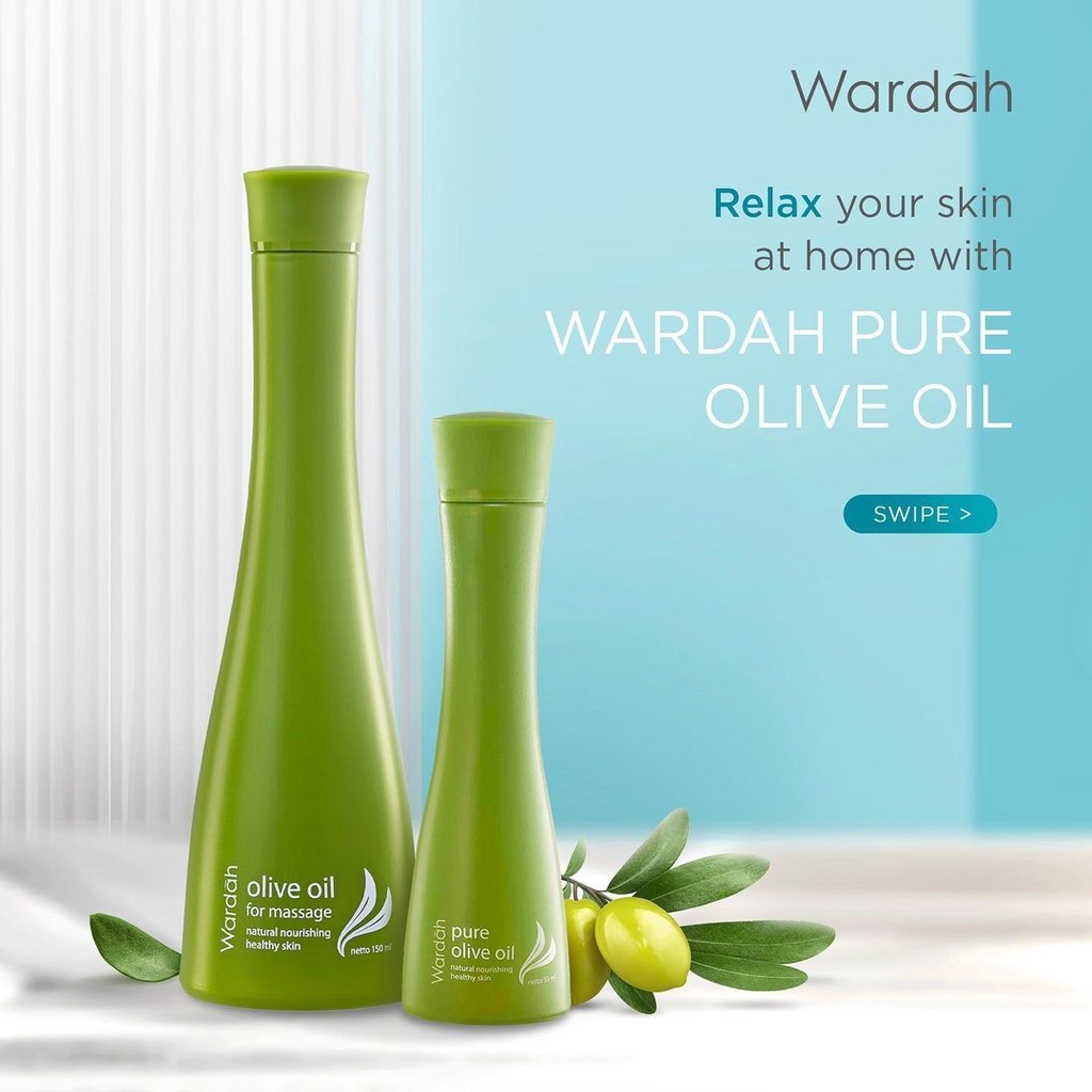 Wardah Pure Olive Oil 50ml | Wardah Olive Oil for Massage 150ml