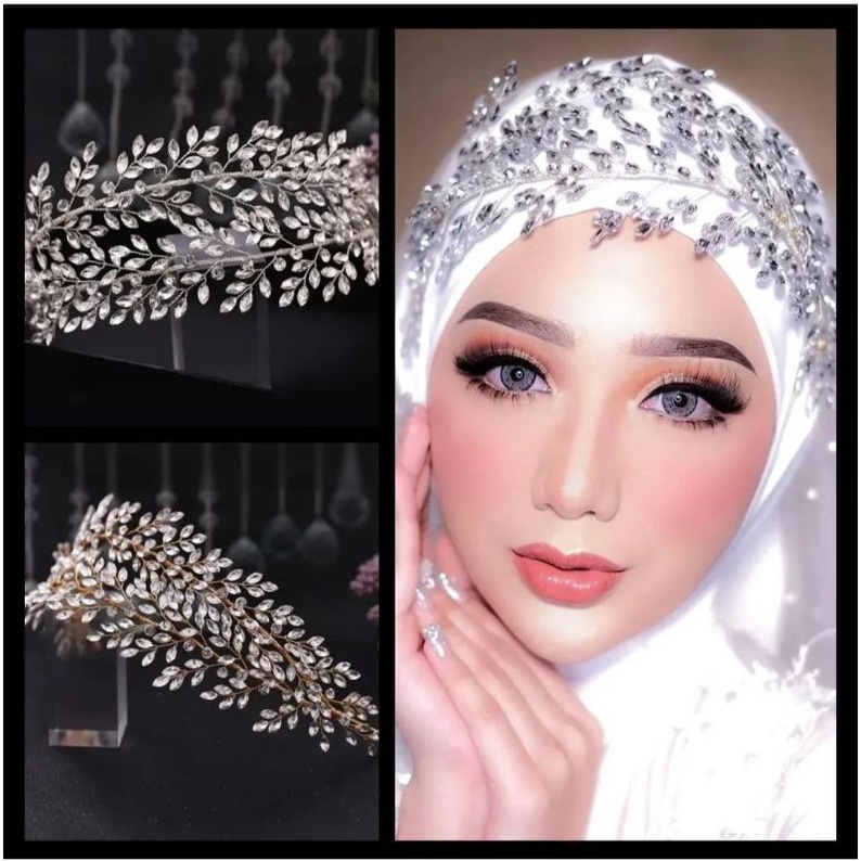 Headpiece / bando lentur /hiasan hijab/ hiasan kepala