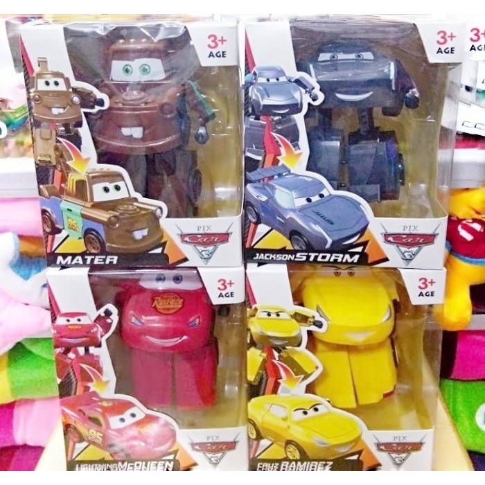 ROBOT... MAINAN ROBOT TRANSFORMER CARS MCQUEEN SET KADO HADIAH ANAK