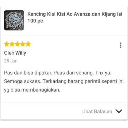 KANCING KISI KISI AC MOBIL Avanza dan Kijang Isi 100 pc