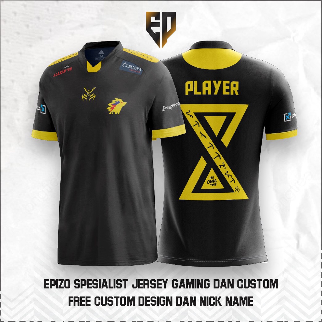JERSEY KAOS ONIC PH AWAY HITAM TERBARU GRATIS NICKNAME TERMURAH