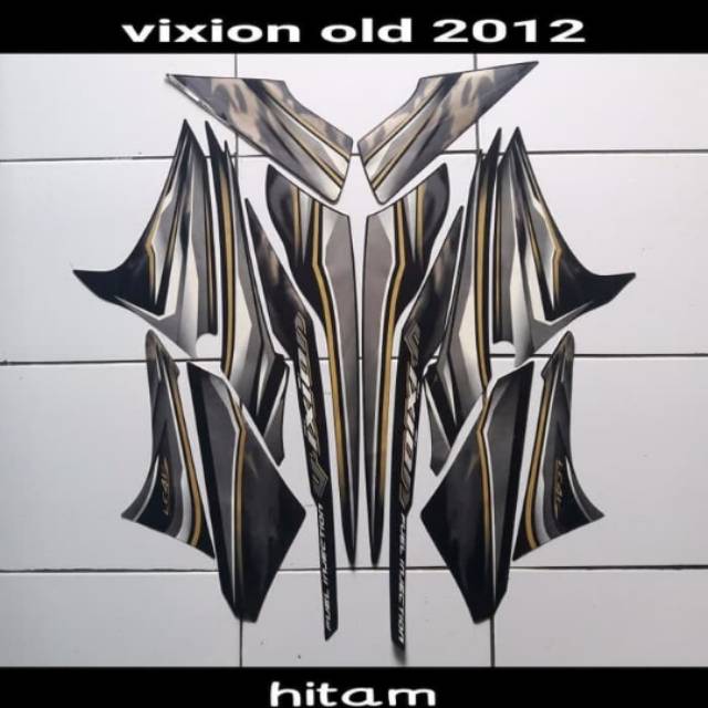 Striping sticker lis body vixion old 2012 full body hitam