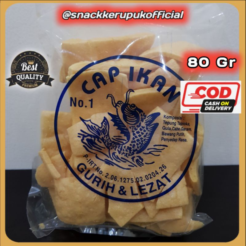 

Snack Kerupuk Jangek Ori Cap Ikan Keripik Jangek 80 Gr