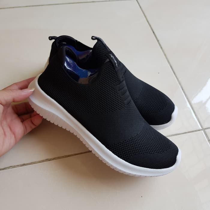 Sepatu Original Skechers Elite Flex Woman - Black White