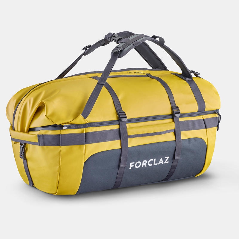 FORCLAZ Voyage Tas Gunung Extend 80-120 L Trekking Hiking Carry Bag - Yellow