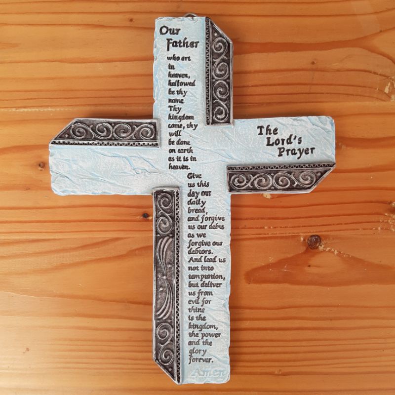 Salib Doa Bapa Kami versi Bahasa Inggris 24 cm