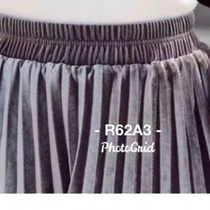 Rok plisket bludru import/Rok plisket bludru premium kekinian