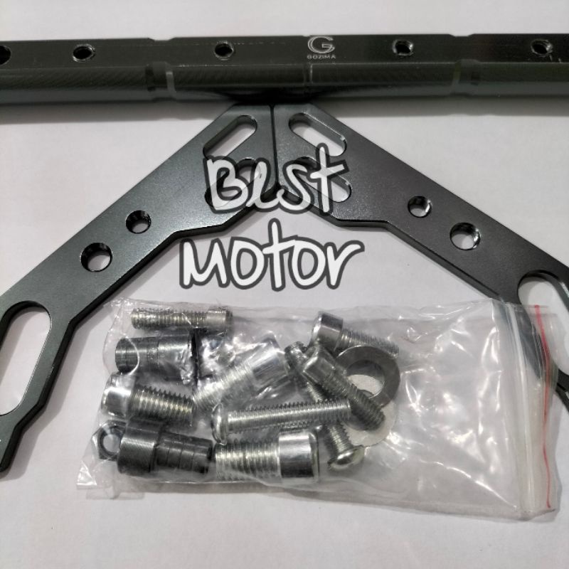 Stabiliser Palang Stang Full CNC Stelan Nmax Aerox Lexi ADV Universal Semua Motor-Palang Stang Full Stelan