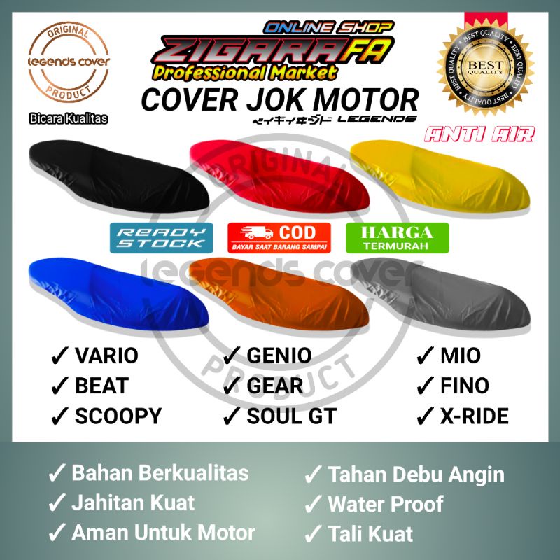 Sarung Jok Motor Vario 110 125 150 Beat Scoopy Mio Spacy  Fino Xeon Xride Next Murah cover jok motor / Terlaris.