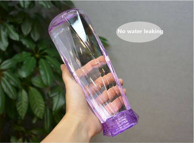 [ PROMO MURAH BANGET ]Botol Minum Kaca Unik Kekinian Bentuk Kristal Diamond-7