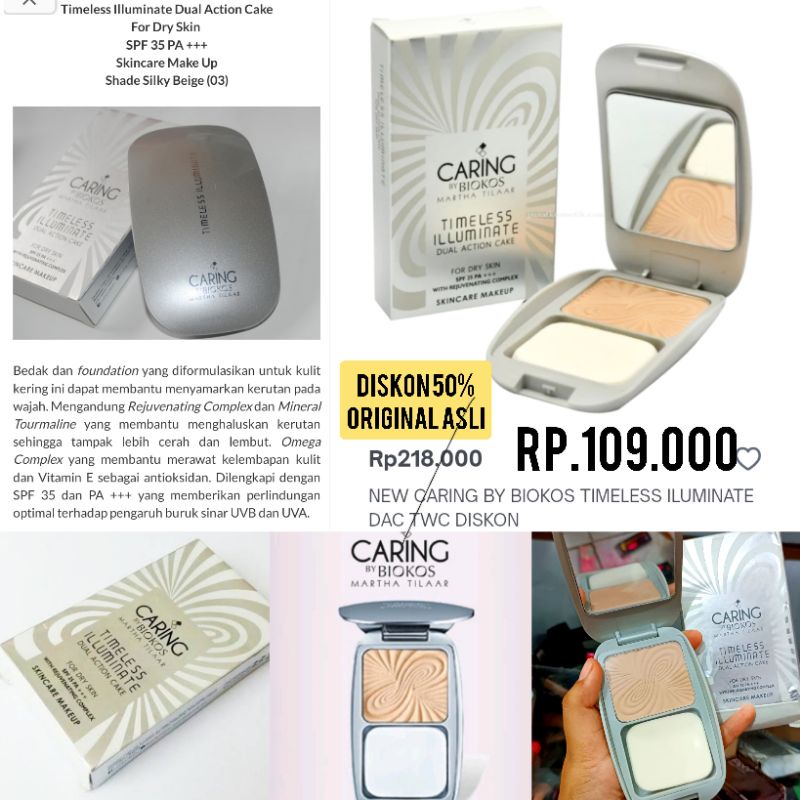 Caring By Biokos Timeless Illuminate Dual Action Cake