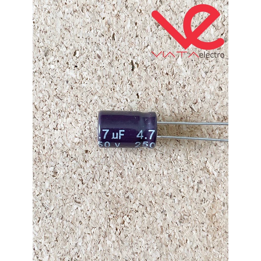 KAPASITOR ELCO 4.7UF 250V (1 BUAH) KAPASITOR CAPACITOR ELKO KAPASITOR 4,7UF 250 V