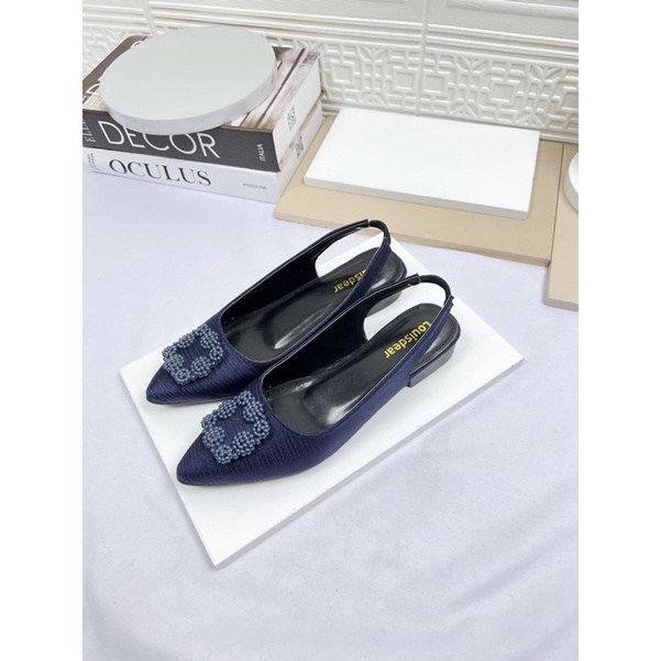 sepatu flat wanita terbaru kekinian LOUISDEAR sepatu flat 2 cm bahan satin B71