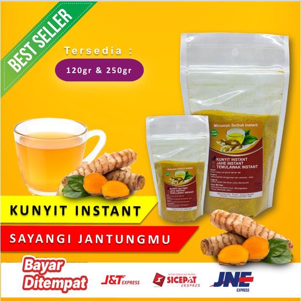 

Kunyit Temulawak jahe Bubuk Instan Premium Varian 120gr dan 250gr murah