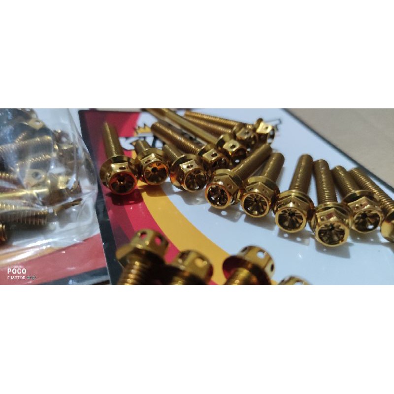 Baut Probolt mesin RX King King nut Original Thailand