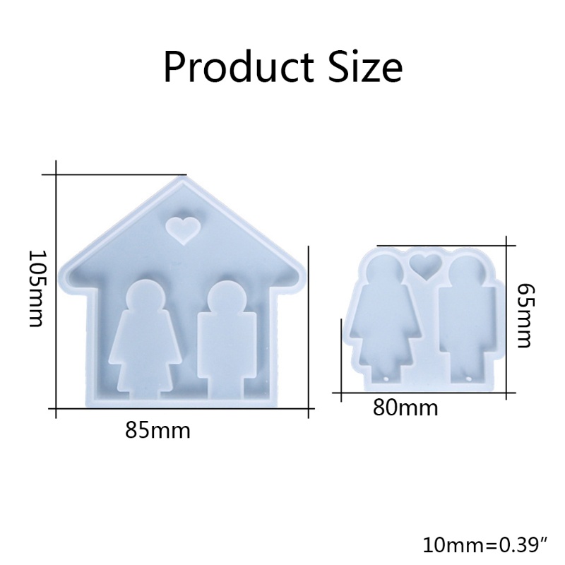 SIY  Couple Key Wall Hanging Keychain Mold Epoxy Crystal Mold Customized Mold