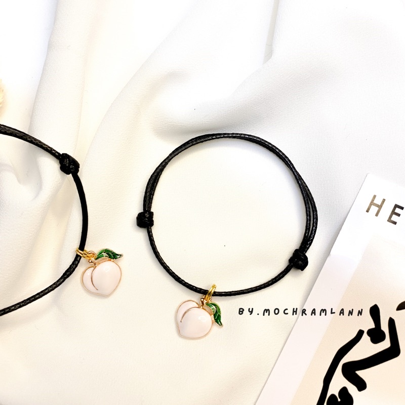 Peach Bracelet / Gelang peach tali anti air / Gelang lucu