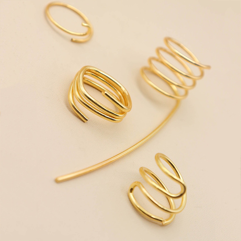 4pcs / set Cincin Bahan metal Gaya punk Eropa Dan Amerika