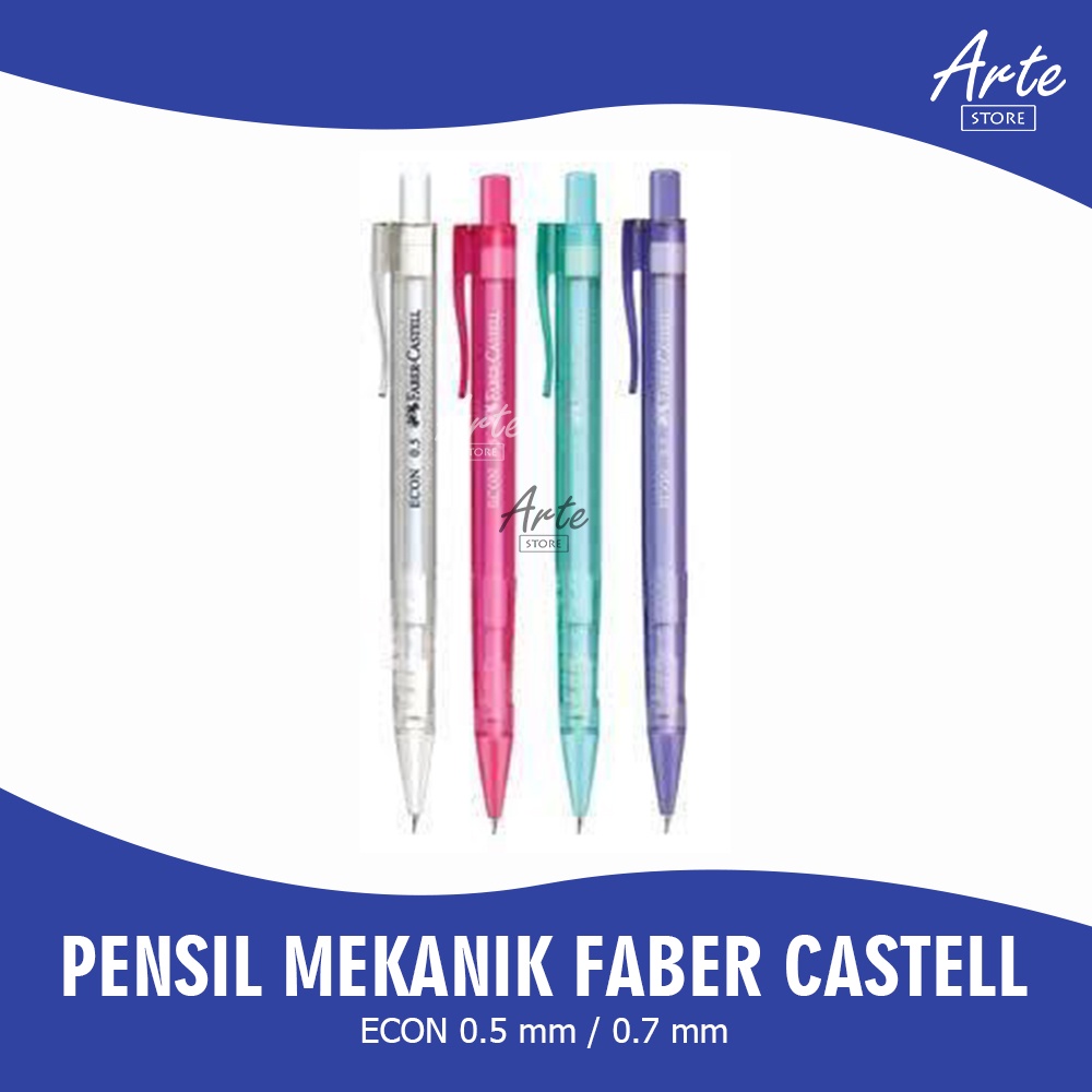 Pensil Mekanik - Faber Castell Pencil Mechanical ECON 0.5 / 0.7 mm