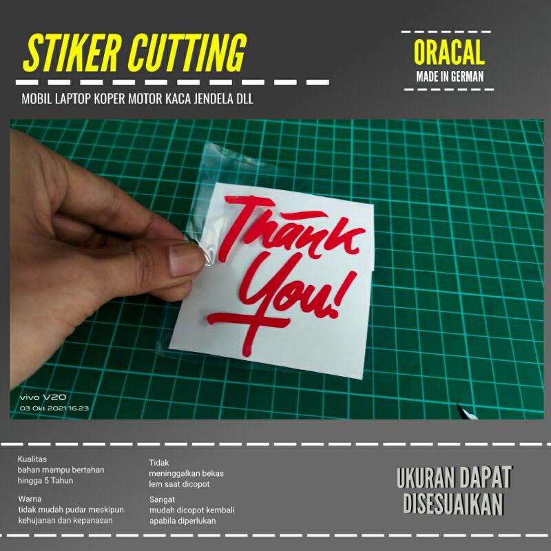 STIKER THANK YOU STICKER CUTTING TRANSPARAN LOGO DLL