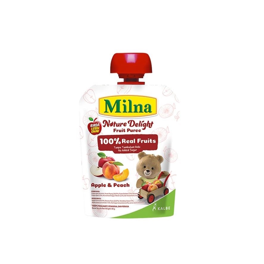 Milna Nature Delight Fruit Puree 80gr / Sari Buah Makanan Bayi