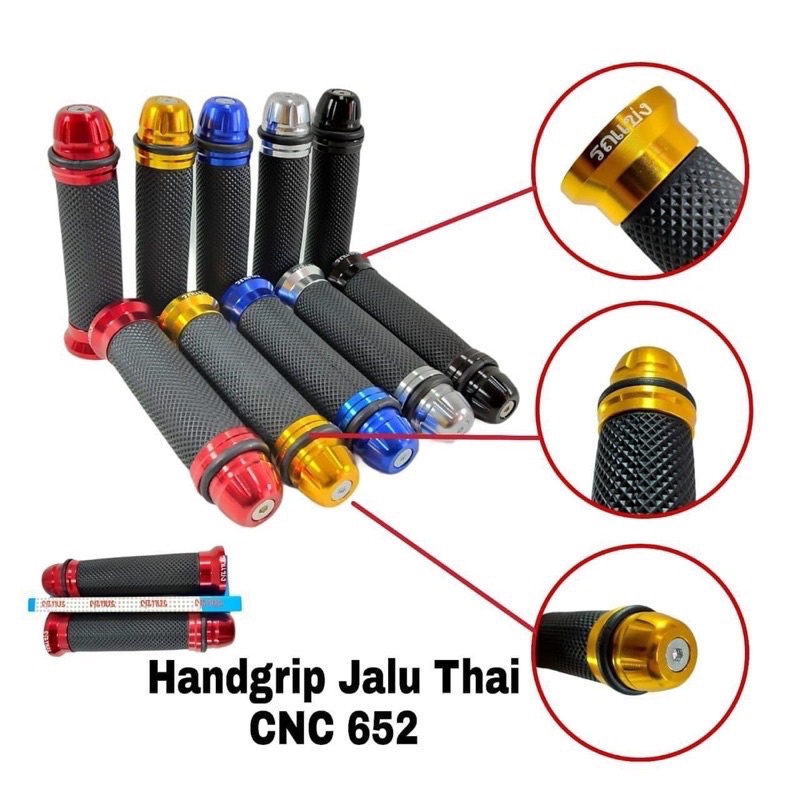 HANDGRIP JALU STANG FULL CNC THAILAND MODEL RIZOMA / KITACO กริปเหล็ก