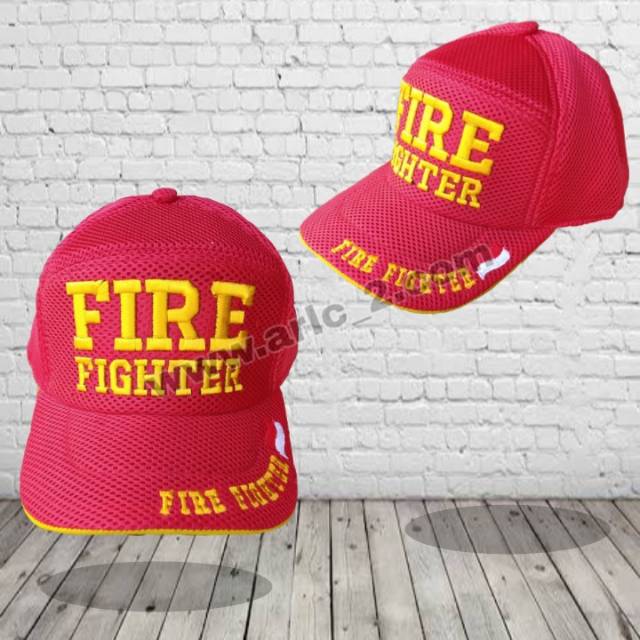 Topi FIRE FIGHTER jaring DOUBLE MASK / topi jala DAMKAR(PEMADAM KEBAKARAN)/FULL BORDIR