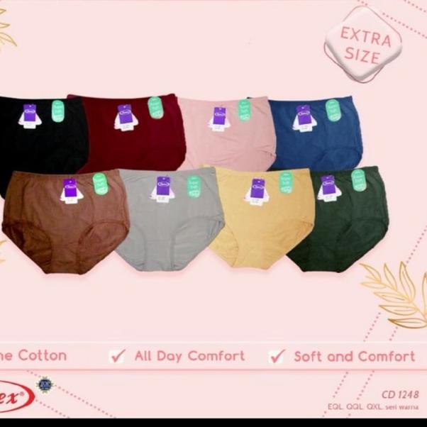 ♦ cd celana dalam wanita jumbo size sorex 1248 uk 3xl-5xl (eql qql qxl) - qxl ◌