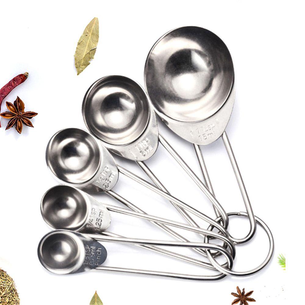 Solighter Sendok Takar Perlengkapan Rumah Tangga Peralatan Set Stainless Steel Gadget Dapur Cocok Di Toples Bumbu