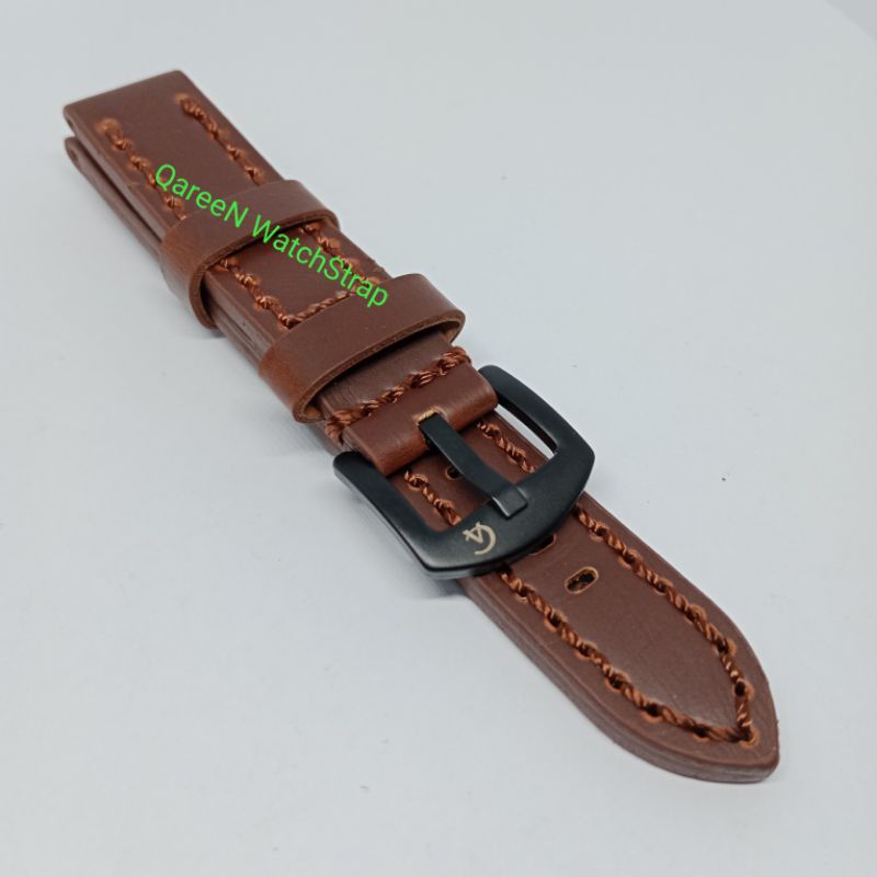 Strap tali jam tangan Alexander Christie 18mm hitam coklat