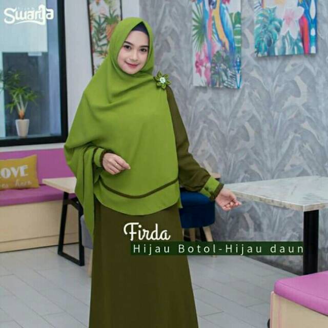 Gamis firda ijo botol by nabila fashion store